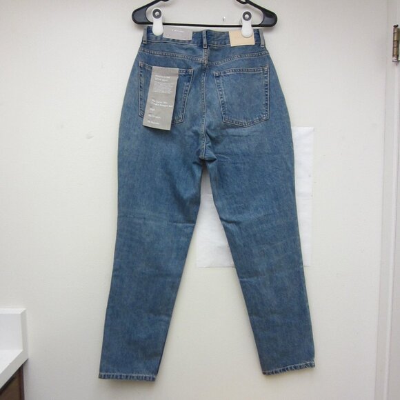 New Everlane The Curvy 90s Cheeky Straight Jean Sz 28x29 Blue 100% Organic Ctton - Picture 5 of 15